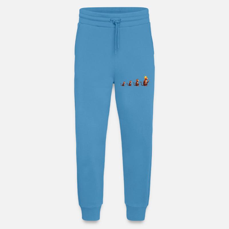 Évolution des singes à tête solaire - Pantalon de jogging bio décontracté fabriqué en UE -  Sol Blue