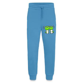 2 chenilles mignonnes deux amis cher couple amoureux - Pantalon de jogging bio décontracté fabriqué en UE -  Sol Blue - Devant