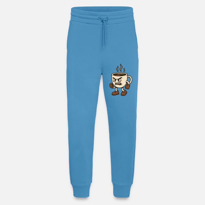 Empfindlicher Kaffeebecher mit Kampfpose - Jogginghose - made by SPREAD -  Sol Blue