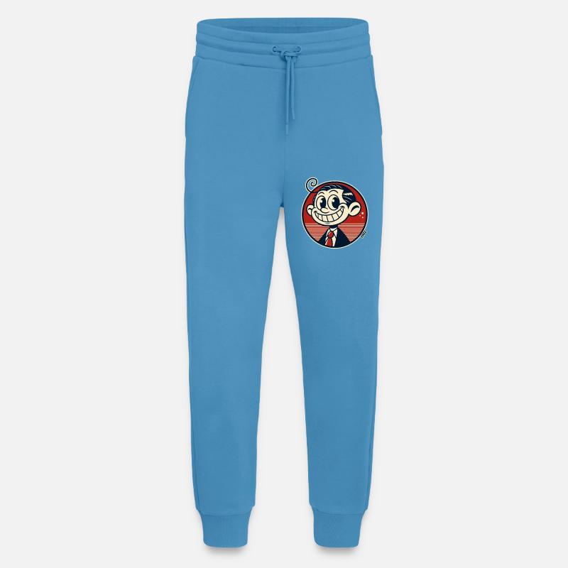 Lustiger kleineer Retro Comic Mann - Jogginghose - made by SPREAD -  Sol Blue