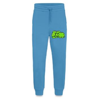 3 Frösche Team Kröte Freunde Cool Crew Lustig süß - Jogginghose - made by SPREAD -  Sol Blue - Vorne