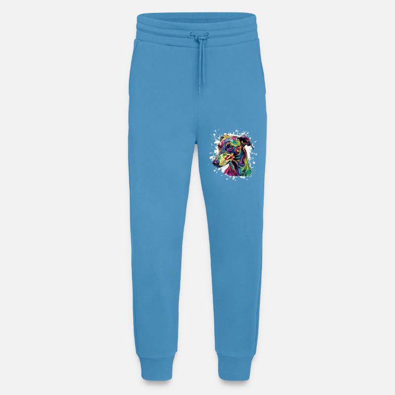 Farbexplosion Hund Portrait - Jogginghose - made by SPREAD -  Sol Blue