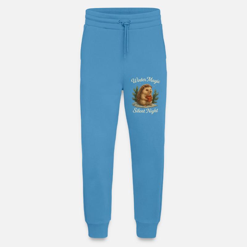 Winter Magic – Silent Night with Hedgehog - Jogging Pants - made by SPREAD - Sol Blue