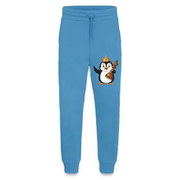 Lustiger Pinguin Schachspieler Cartoon Freude  - Jogginghose - made by SPREAD -  Sol Blue - Vorne