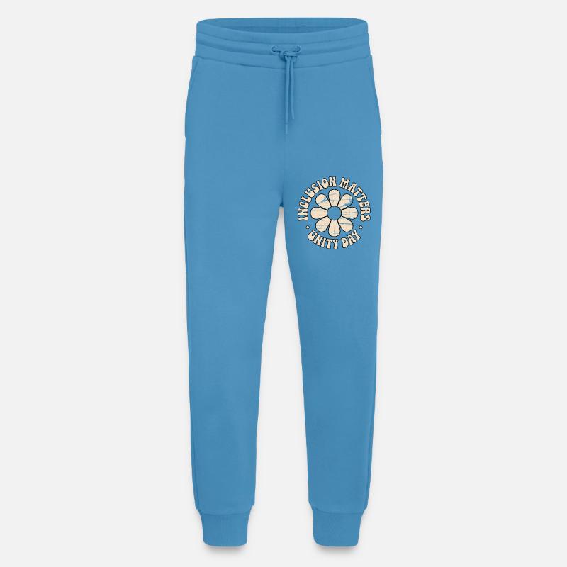 Inklusion Botschaft Retro Blumen - Jogginghose - made by SPREAD -  Sol Blue