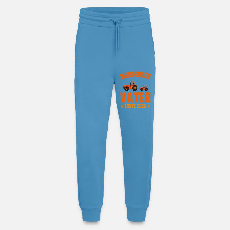 Werdender VATER Ernte 2026 Traktor - Jogginghose - made by SPREAD - Sol Blue