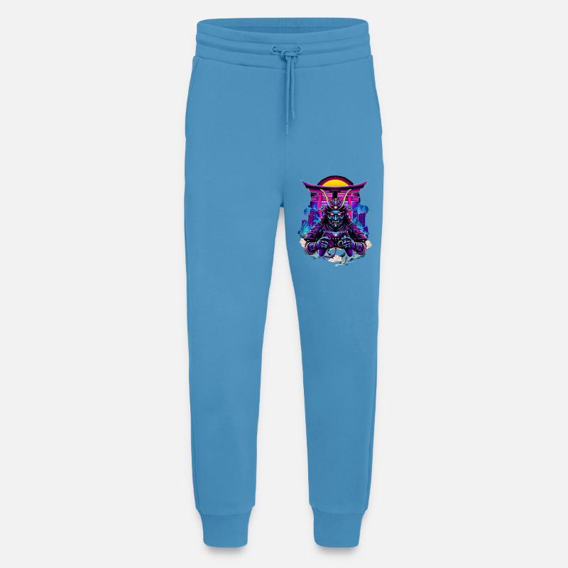 Samurai Mask gaming controller Sythwave gaming - Jogging Pants - made by SPREAD  -  Sol Blue