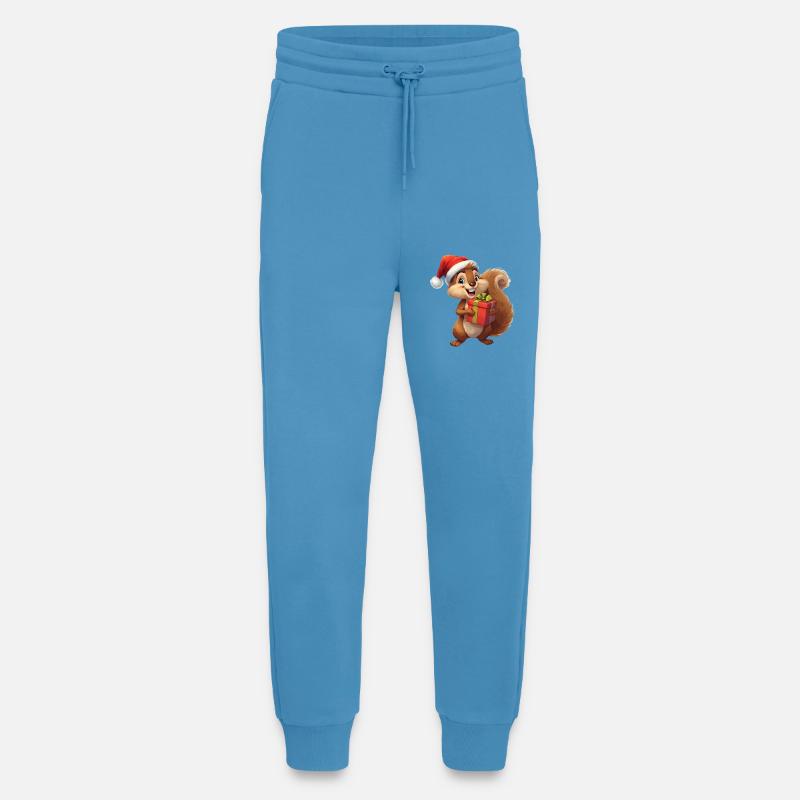 Weihnachts-Eichhörnchen mit Geschenk - Jogginghose - made by SPREAD -  Sol Blue