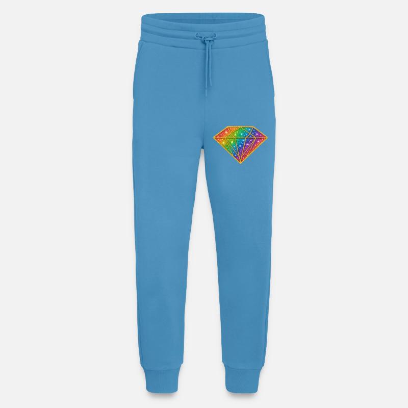 Rainbow Diamond Glitter - Jogging Pants - made by SPREAD  -  Sol Blue