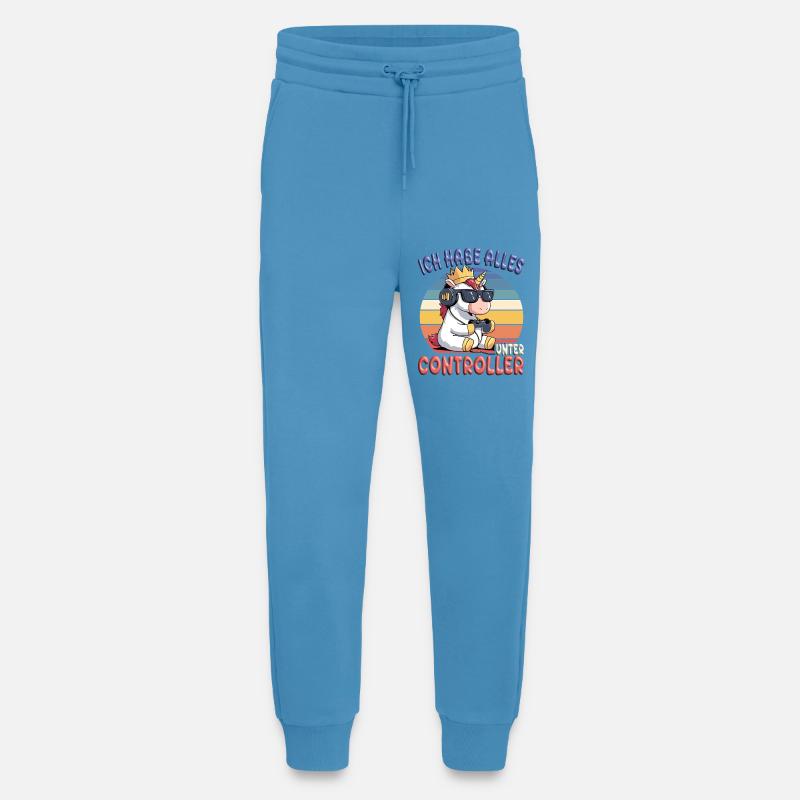 der könig will zocken - Jogginghose - made by SPREAD - Sol Blue