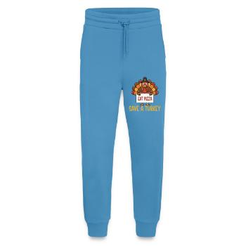 Save A Turkey Eat Pizza Funny Fall - Jogging Pants - made by SPREAD  -  Sol Blue - Front