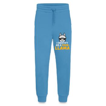 I Identify As A Probllama Cool Lama Problem Spruch - Jogginghose - made by SPREAD -  Sol Blue - Vorne