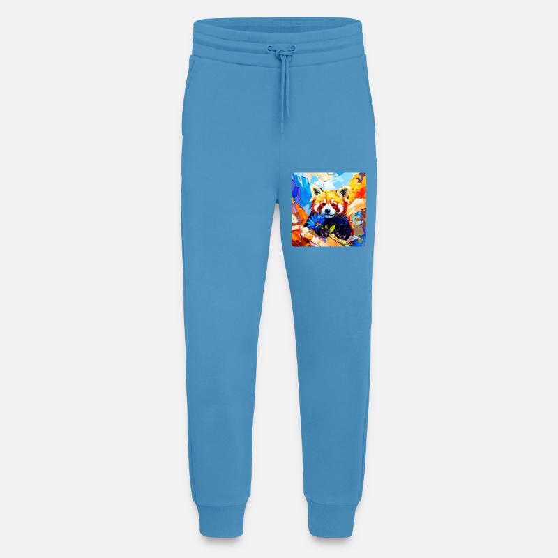 Roter-Panda-Blaue Blume - Jogginghose - made by SPREAD - Sol Blue