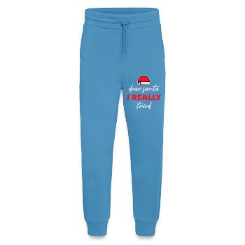 Dear Santa I Really Tried Christmas Humor Funny - Jogging Pants - made by SPREAD  -  Sol Blue - Front