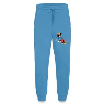 Entspannter Ski Hund Mit Sonnenbrille Und Mütze - Jogginghose - made by SPREAD -  Sol Blue - Vorne