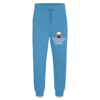 Duck Middle Finger Not Funny Mean People Think Joke - Jogging Pants - made by SPREAD  -  Sol Blue - Front