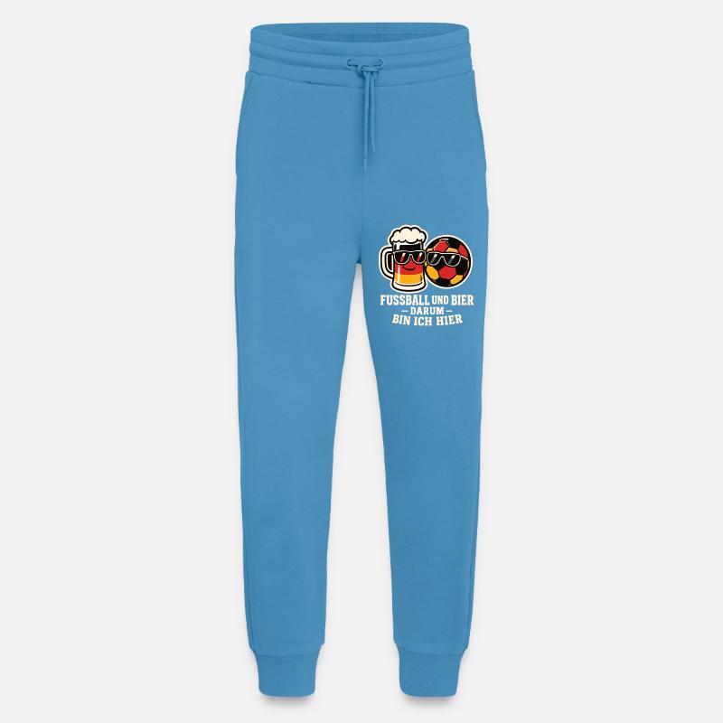 Fußball und Bier - Jogginghose - made by SPREAD -  Sol Blue