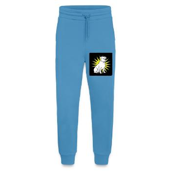 Cooler Hund im Punk Rock & Pop Art Stil - Jogginghose - made by SPREAD -  Sol Blue - Vorne