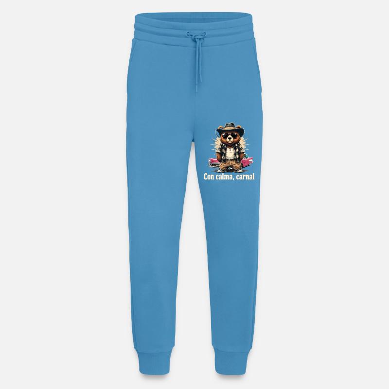 Bär im Retroflair mit Auto - Jogginghose - made by SPREAD -  Sol Blue