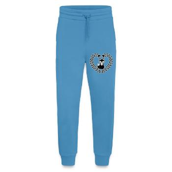 Niedlicher Fuchs im Blätterkranz – Handgezeichnete - Jogginghose - made by SPREAD -  Sol Blue - Vorne