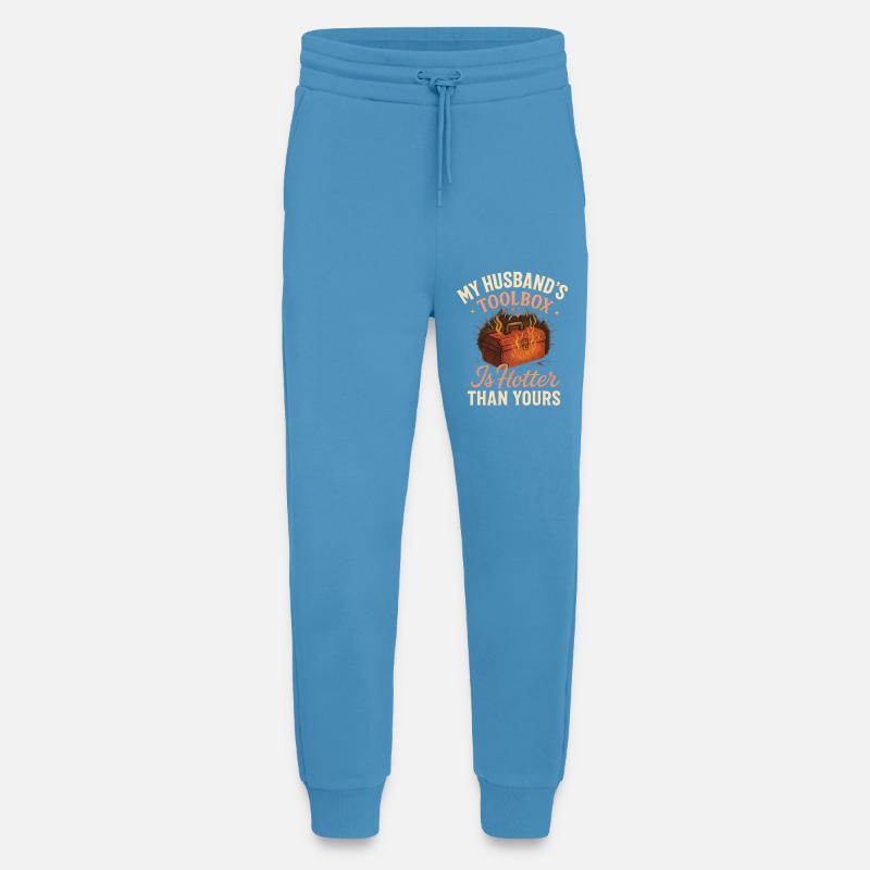 My husband's toolbox is hotter - Jogging Pants - made by SPREAD  -  Sol Blue