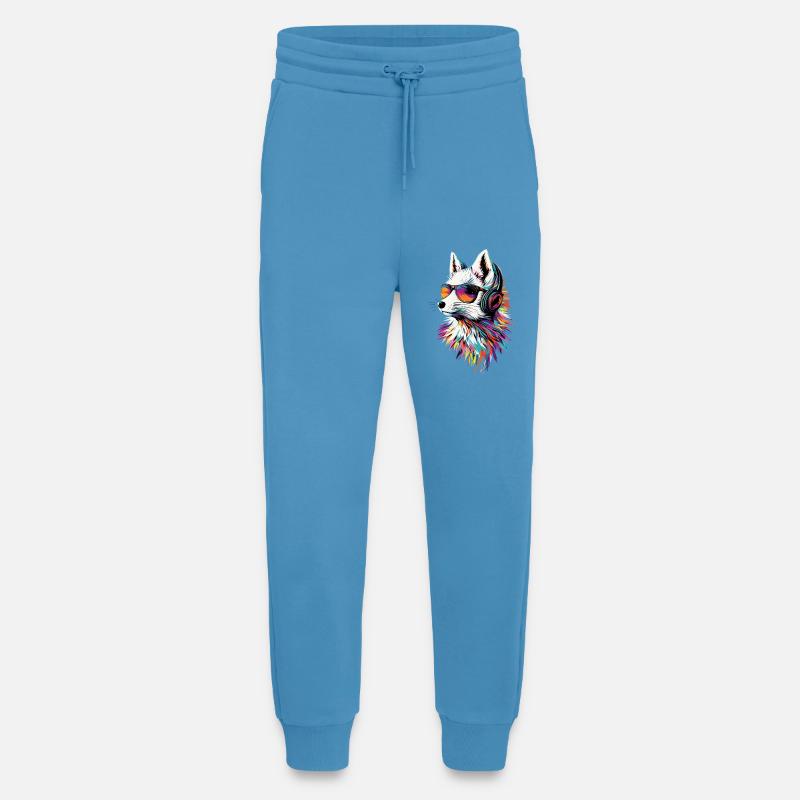 Polarfuchs Schneefuchs Eisfuchs Süßer Weißer Fuchs - Jogginghose - made by SPREAD - Sol Blue