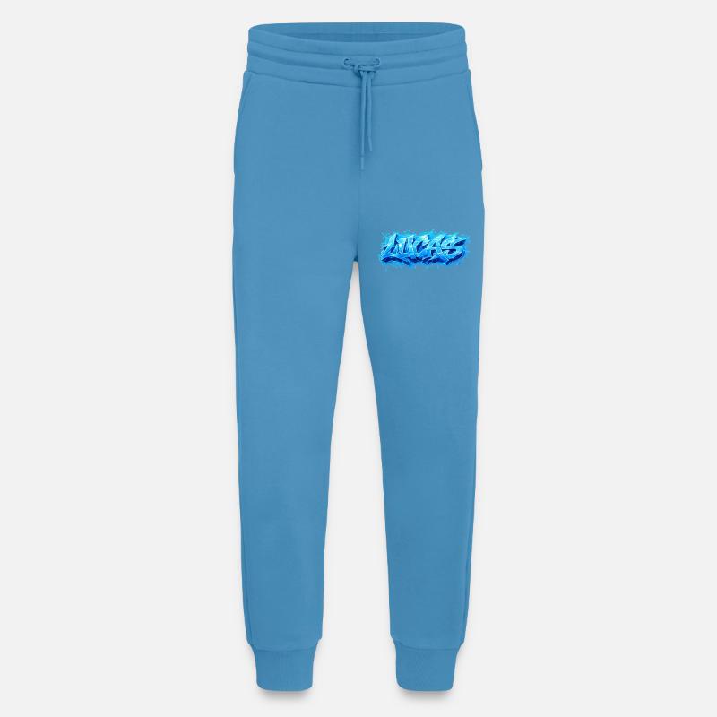 Graffiti LUCAS Name Gift Ideal Printable - Jogging Pants - made by SPREAD  -  Sol Blue