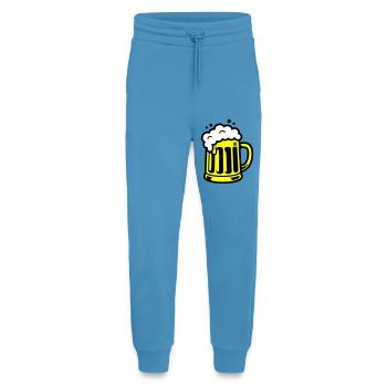 Bier Bierkrug Symbol - Jogginghose - made by SPREAD -  Sol Blue - Vorne
