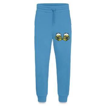 Bier Bierkrug Prost Comic - Jogginghose - made by SPREAD -  Sol Blue - Vorne
