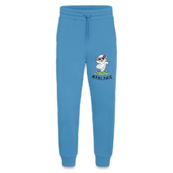 Mählanie – Süßes tanzendes Schaf mit Wortspiel - Jogginghose - made by SPREAD -  Sol Blue - Vorne