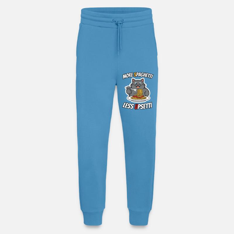 Fat Cat Eats Spaghetti More Spaghetti Less Ups - Jogging Pants - made by SPREAD  -  Sol Blue
