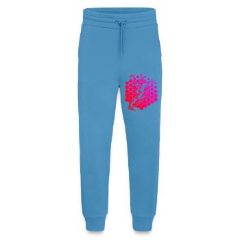 Handball Love Claire Recherche pour Handball pour hommes - Pantalon de jogging bio décontracté fabriqué en UE -  Sol Blue - Devant