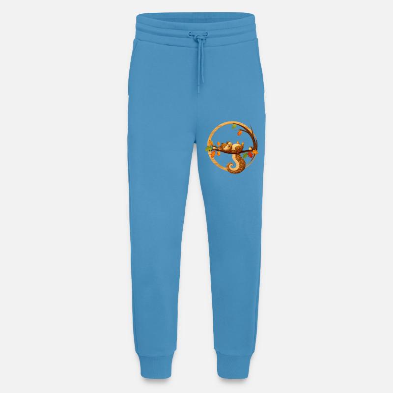 Sleeping squirrel in the autumn circle - Jogging Pants - made by SPREAD  -  Sol Blue