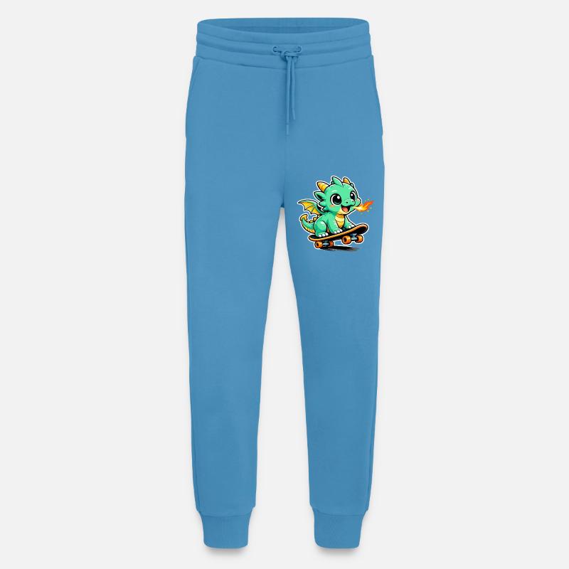 Kleiner Drachen Skateboarder - Jogginghose - made by SPREAD -  Sol Blue