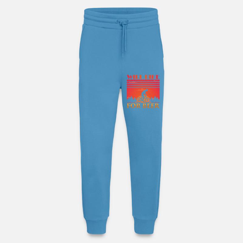 Fahradfahrer Bier Spruch Radtour Biertrinker - Jogginghose - made by SPREAD -  Sol Blue