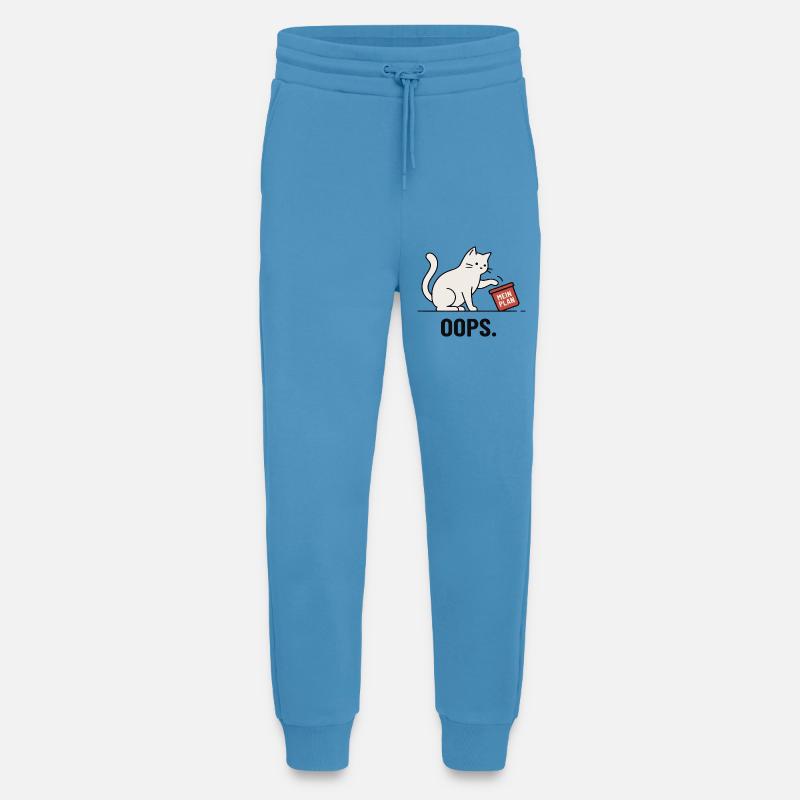 Mein Plan… Oops – Lustige Katze - Jogginghose - made by SPREAD -  Sol Blue