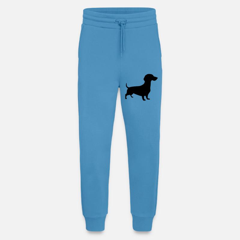 Dachshund Hunde Silhouette Geschenk Dackelbesitzer - Jogginghose - made by SPREAD - Sol Blue
