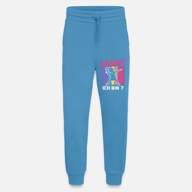 Bääm Ich bin 7 Dabbing Mädchen 7. Geburtstag - Jogginghose - made by SPREAD -  Sol Blue