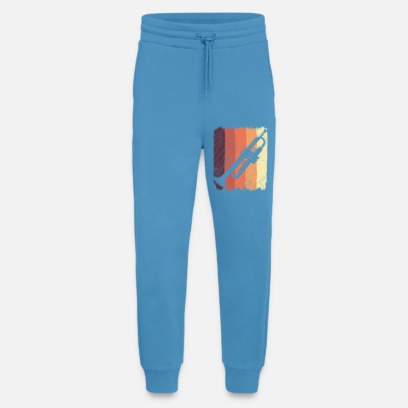 Trumpet Graffiti on Sunset Stripes - Jogging Pants - made by SPREAD - Sol Blue