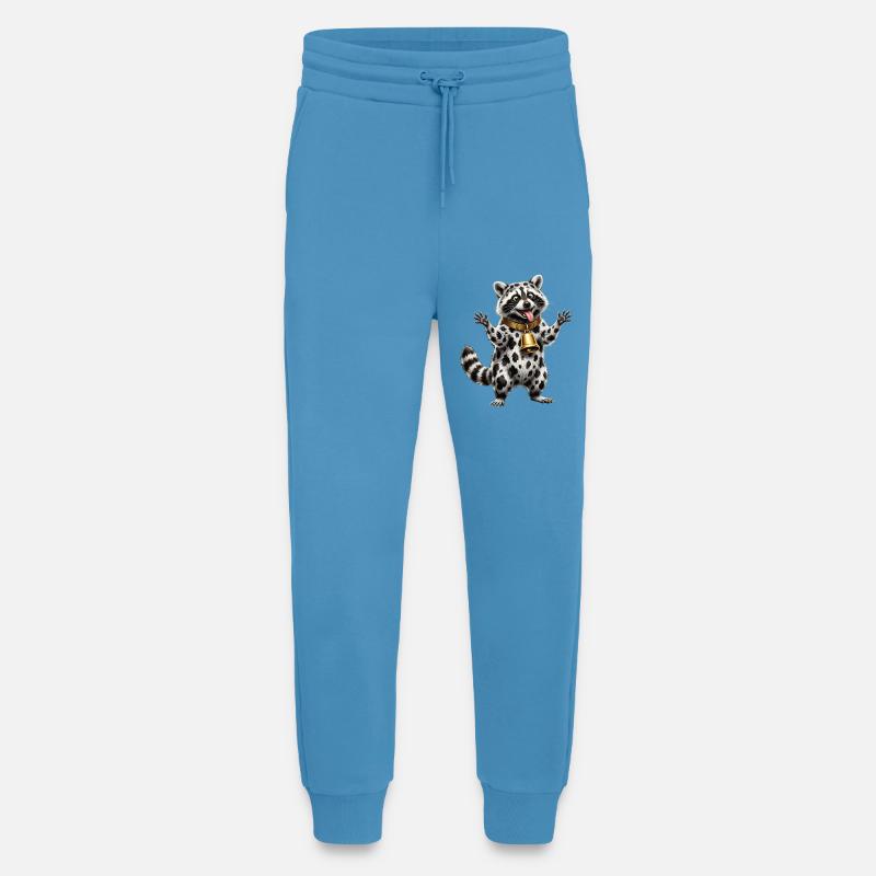 Funny Mixed Raccoon Cow Pattern - Jogging Pants - made by SPREAD - Sol Blue