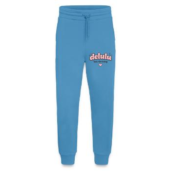 Delulu Thriving Logo - Jogging Pants - made by SPREAD  -  Sol Blue - Front