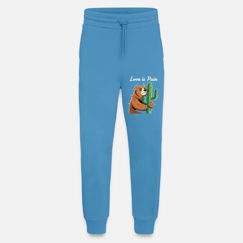 Bear hugging cactus pain - Jogging Pants - made by SPREAD  -  Sol Blue