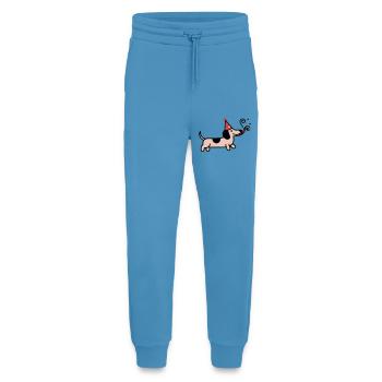 Party Dachshund Birthday Dog - Jogging Pants - made by SPREAD  -  Sol Blue - Front