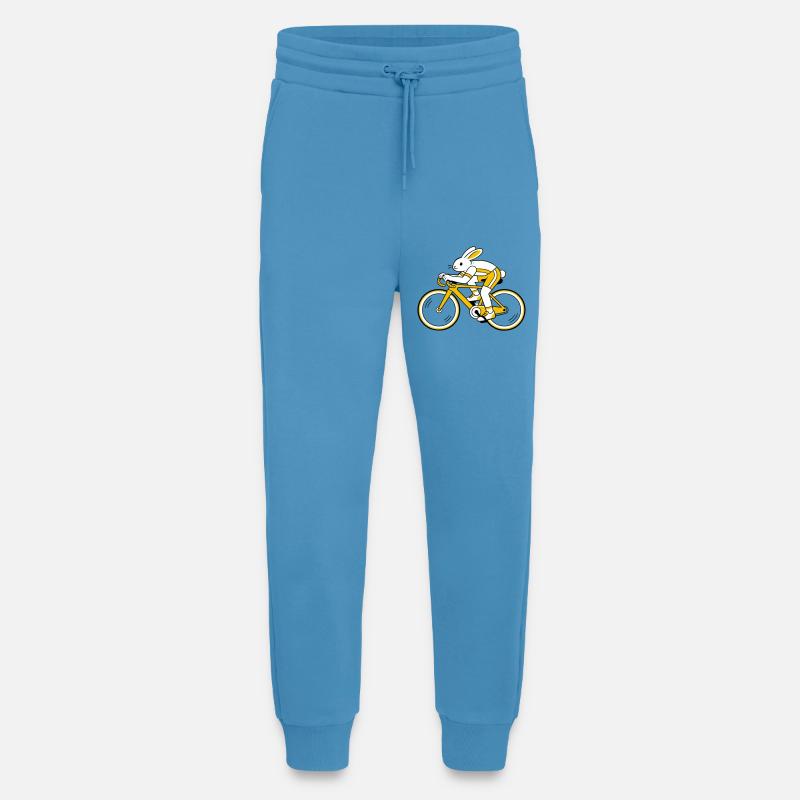Hase auf einem Rennrad - Jogginghose - made by SPREAD -  Sol Blue