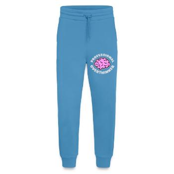 Professional Overthinker Funny Brooding Anxiety Logo - Jogging Pants - made by SPREAD  -  Sol Blue - Front