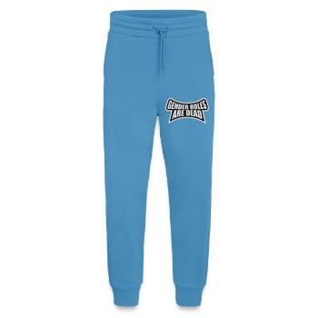 Gender Roles Are Dead Statement Freiheit Spruch - Jogginghose - made by SPREAD -  Sol Blue - Vorne