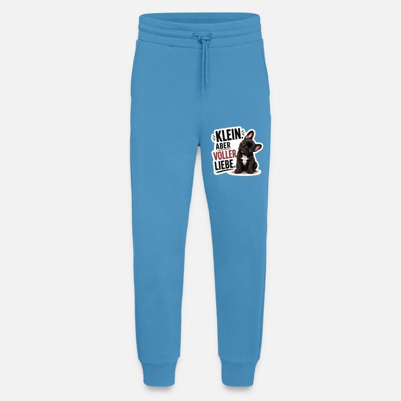 Frenchie Klein aber voller Liebe - Jogginghose - made by SPREAD - Sol Blue