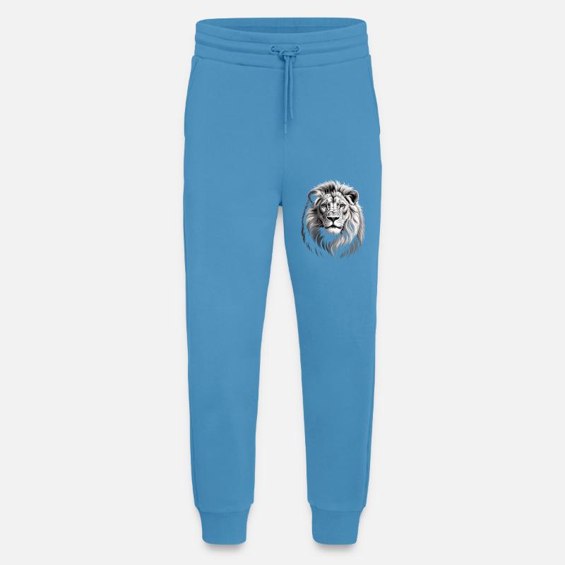 Lion's Head - Jogging Pants - made by SPREAD - Sol Blue