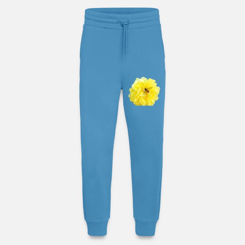 Yellow_Rose_-_Bee_Nature_Photography - Jogginghose - made by SPREAD -  Sol Blue
