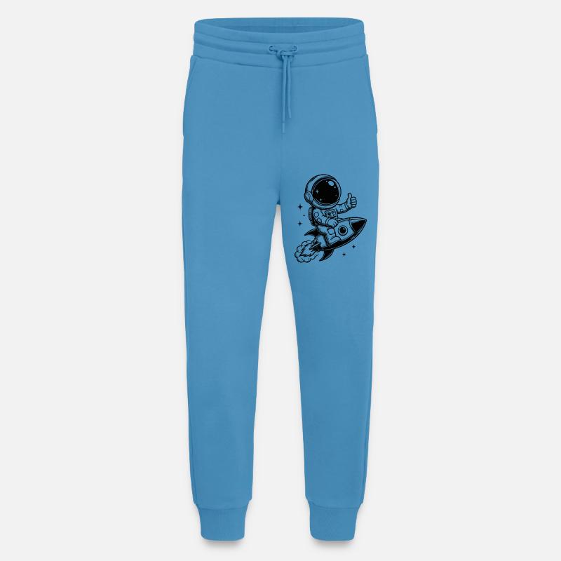 Astronaut on rocket space adventure - Jogging Pants - made by SPREAD  -  Sol Blue